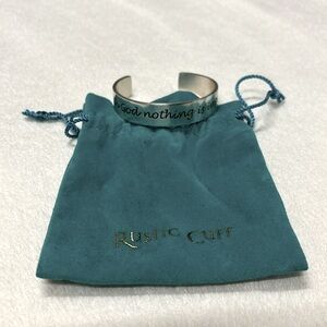 Rustic Cuff “With God Nothing Is Impossible” cuff.